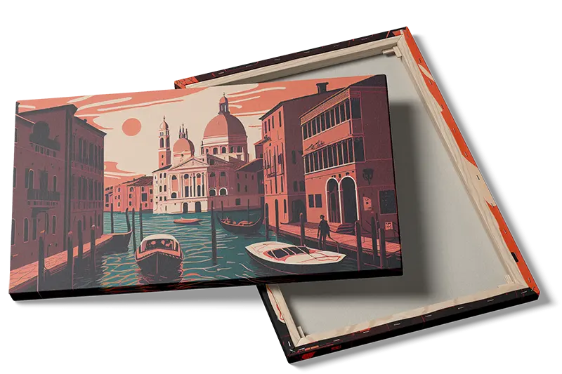 Venice Canal Sunset Scene