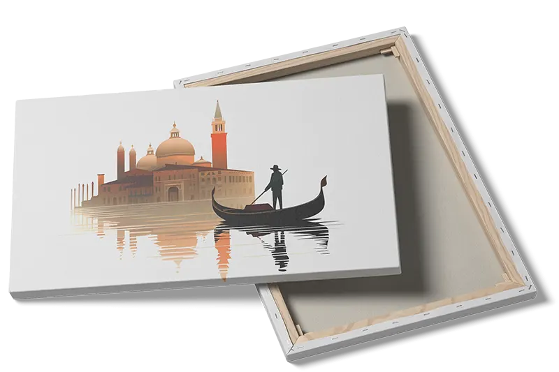 Venice Gondola Silhouette Art