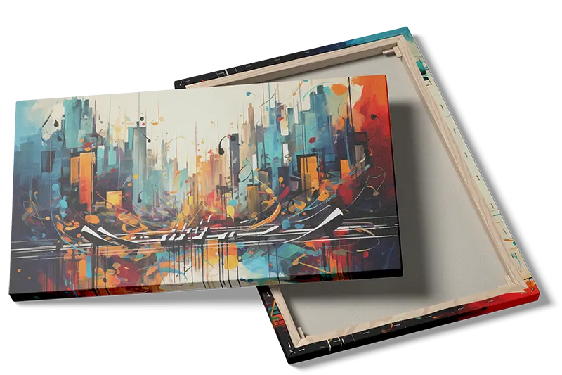Abstract Cityscape With Gondola