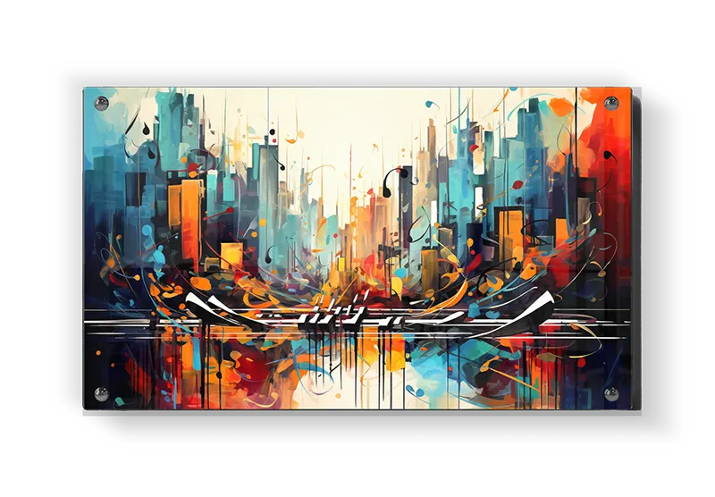 Abstract Cityscape With Gondola