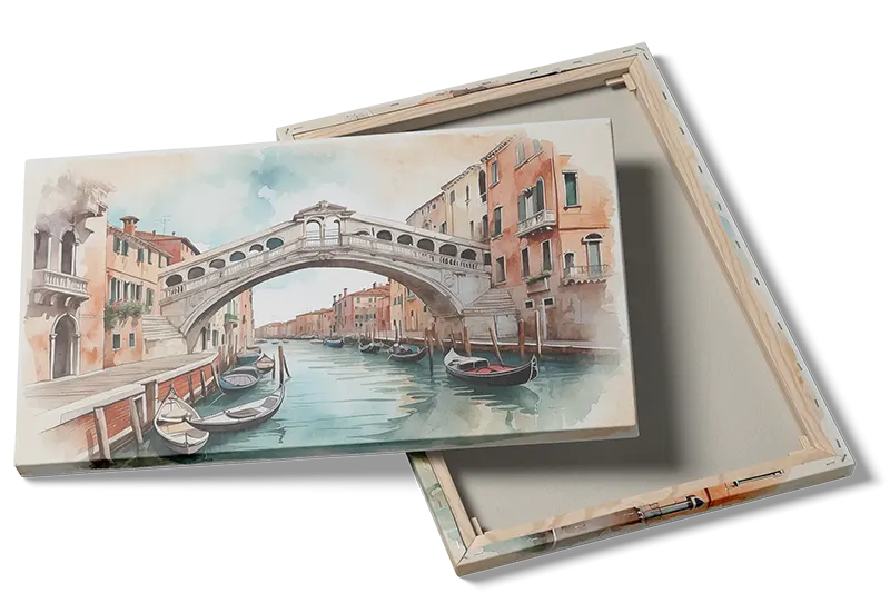 Venetian Canal With Bridge