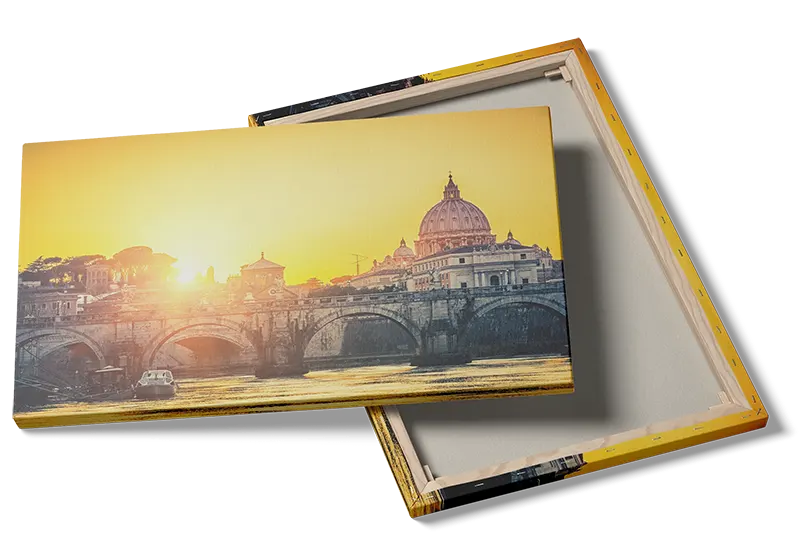 Golden Sunset Over Historic Bridge