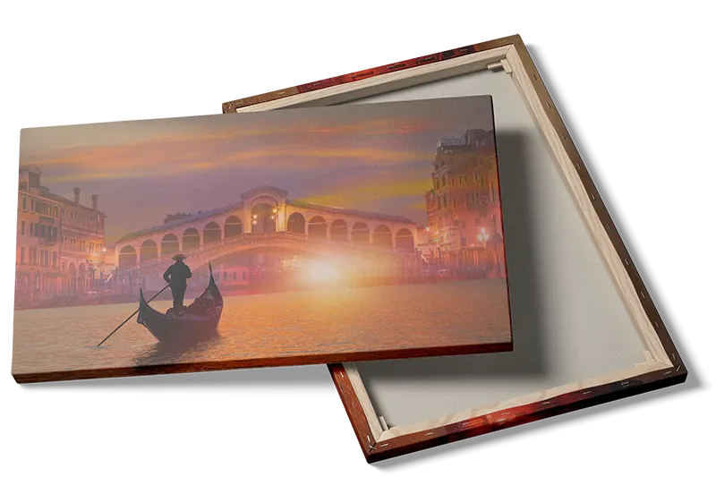 Gondol Sunset Over Canal
