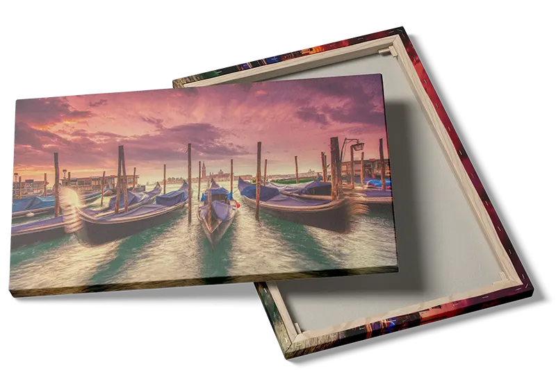 Sunset Over Venetian Gondolas