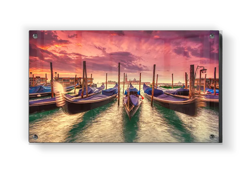 Sunset Over Venetian Gondolas
