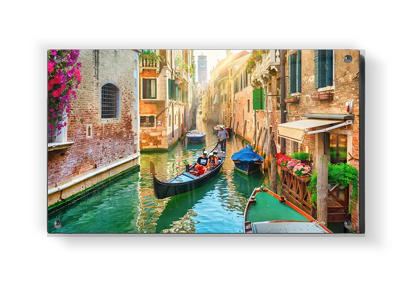 Scenic Canal With Gondolas