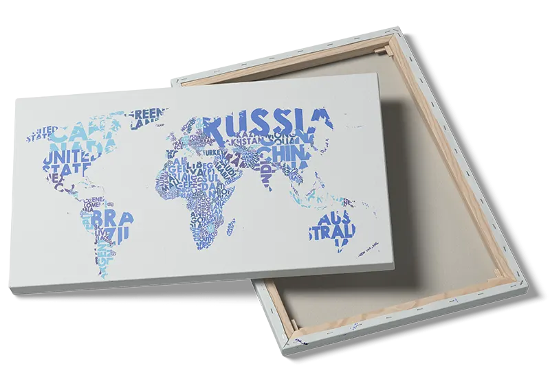 Verdenskort i Typografisk Design