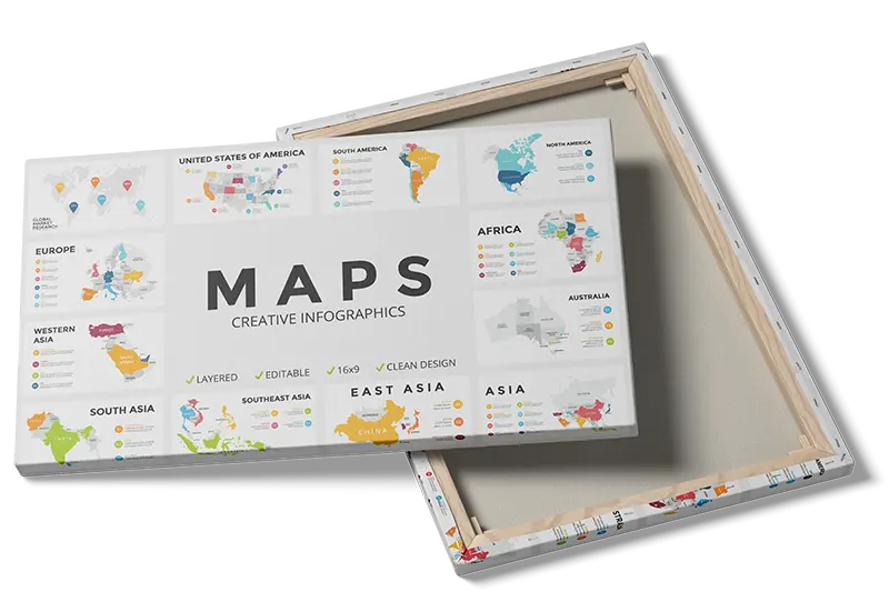 Verdenskort Infografik Plakat