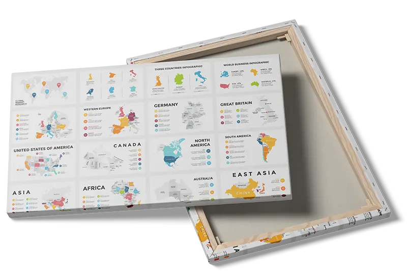 Verdenskort Infografik Plakat