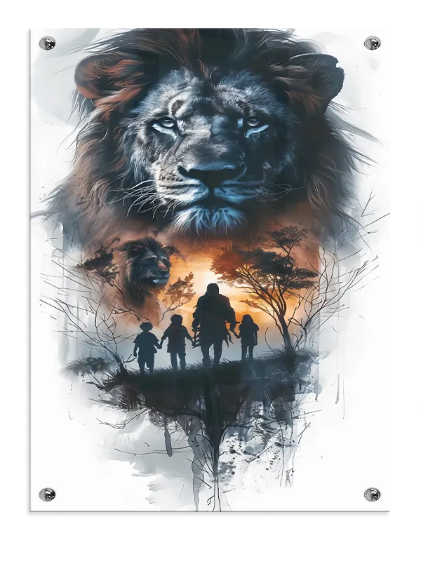 Lion Sunset Plakat