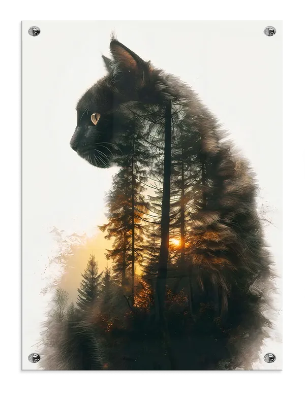 Black Cat Silhouette Plakat