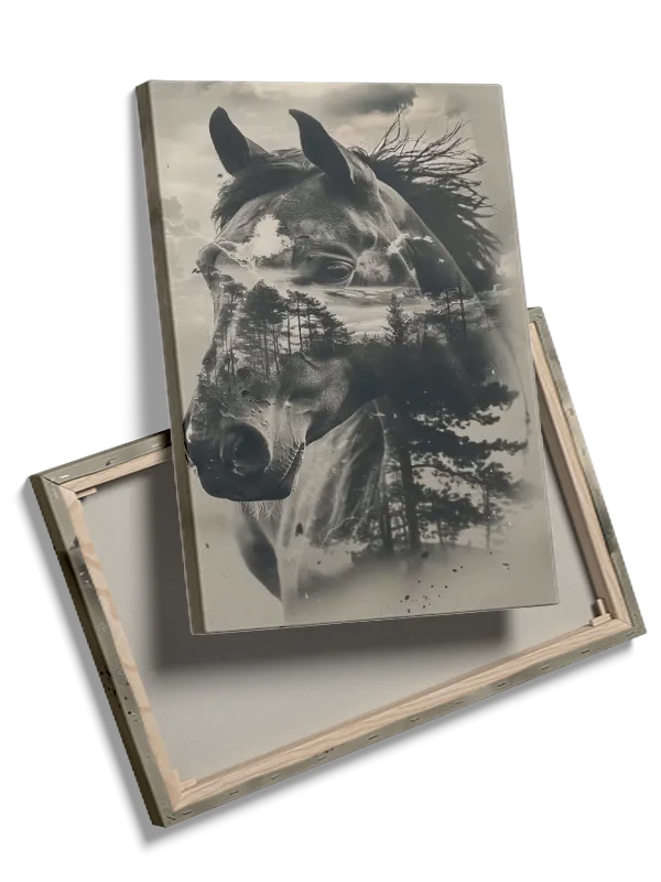 Horse With Forest Plakat
