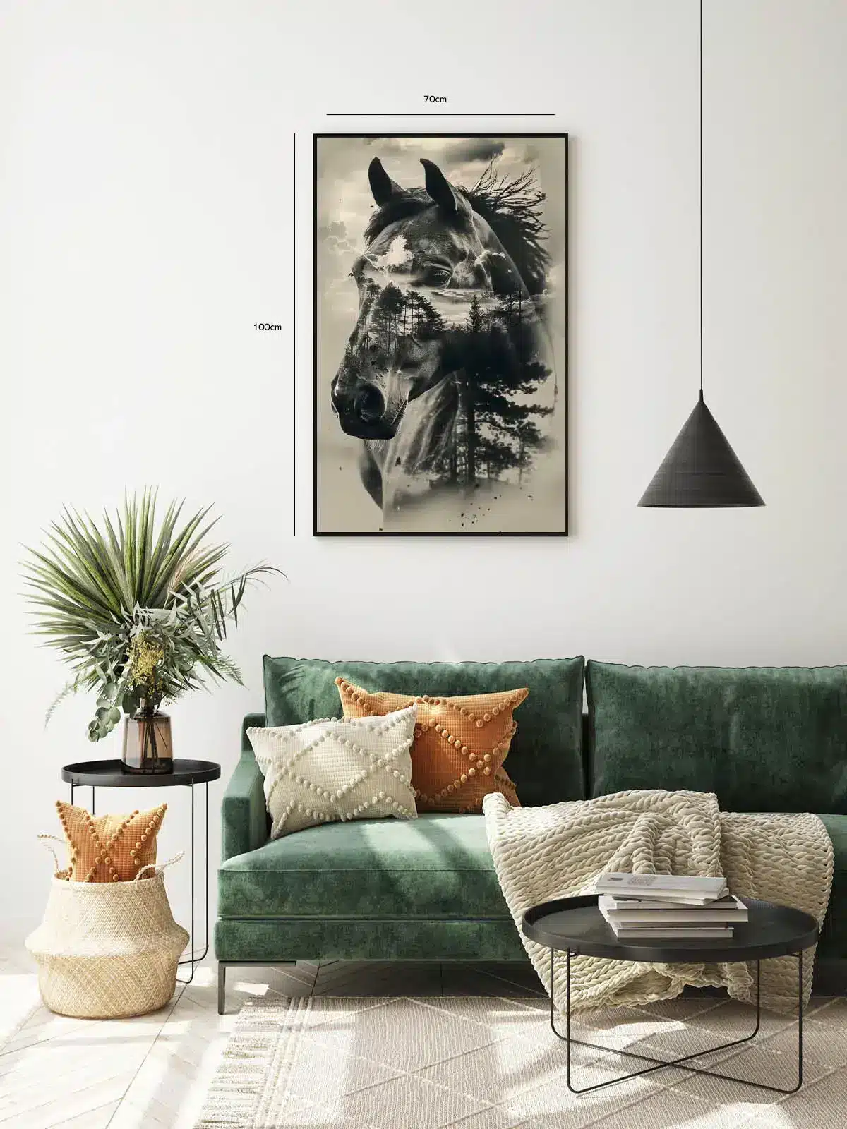 Horse With Forest Plakat