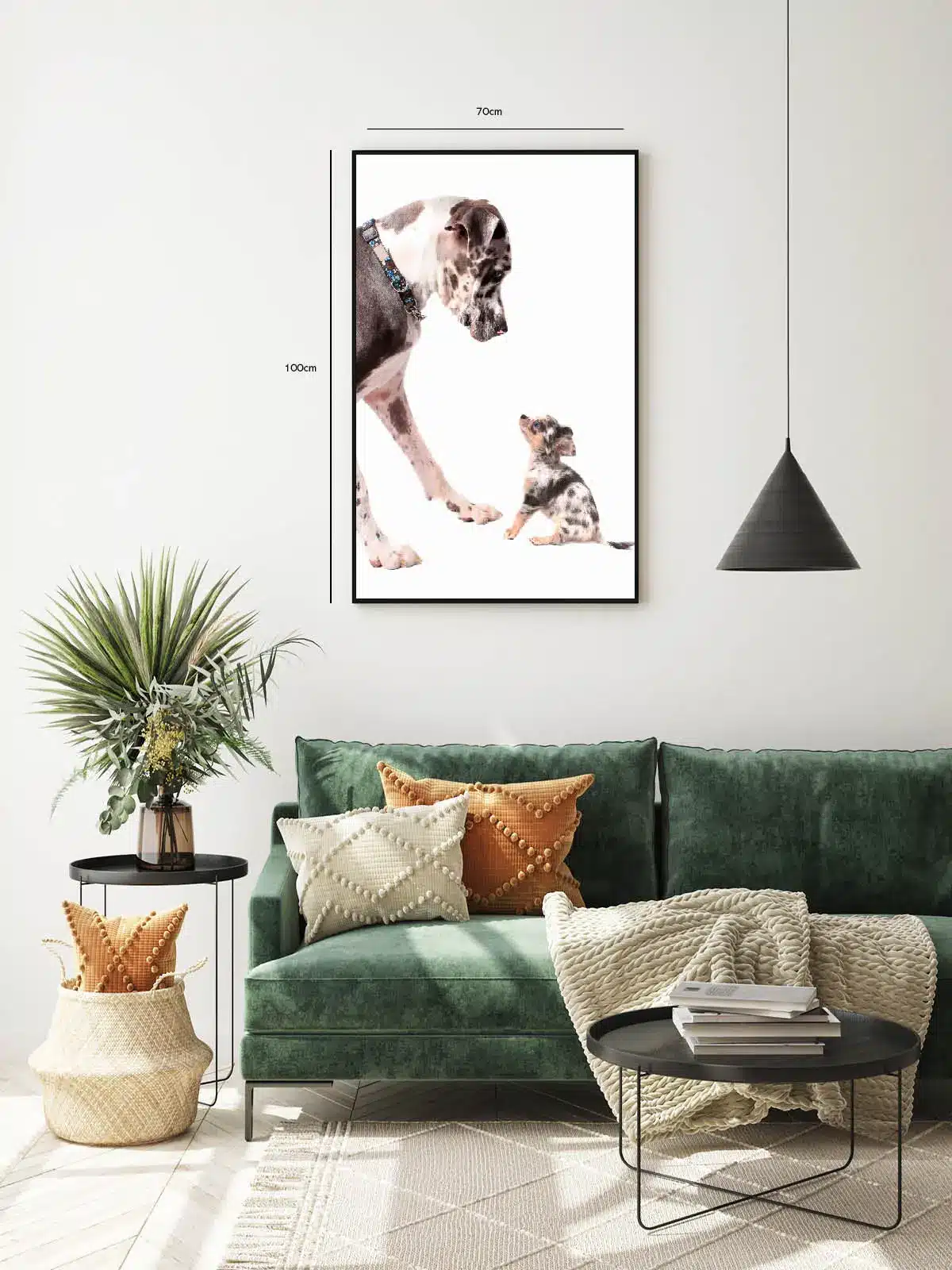 Hund Great Dane And Chihuahua Plakat