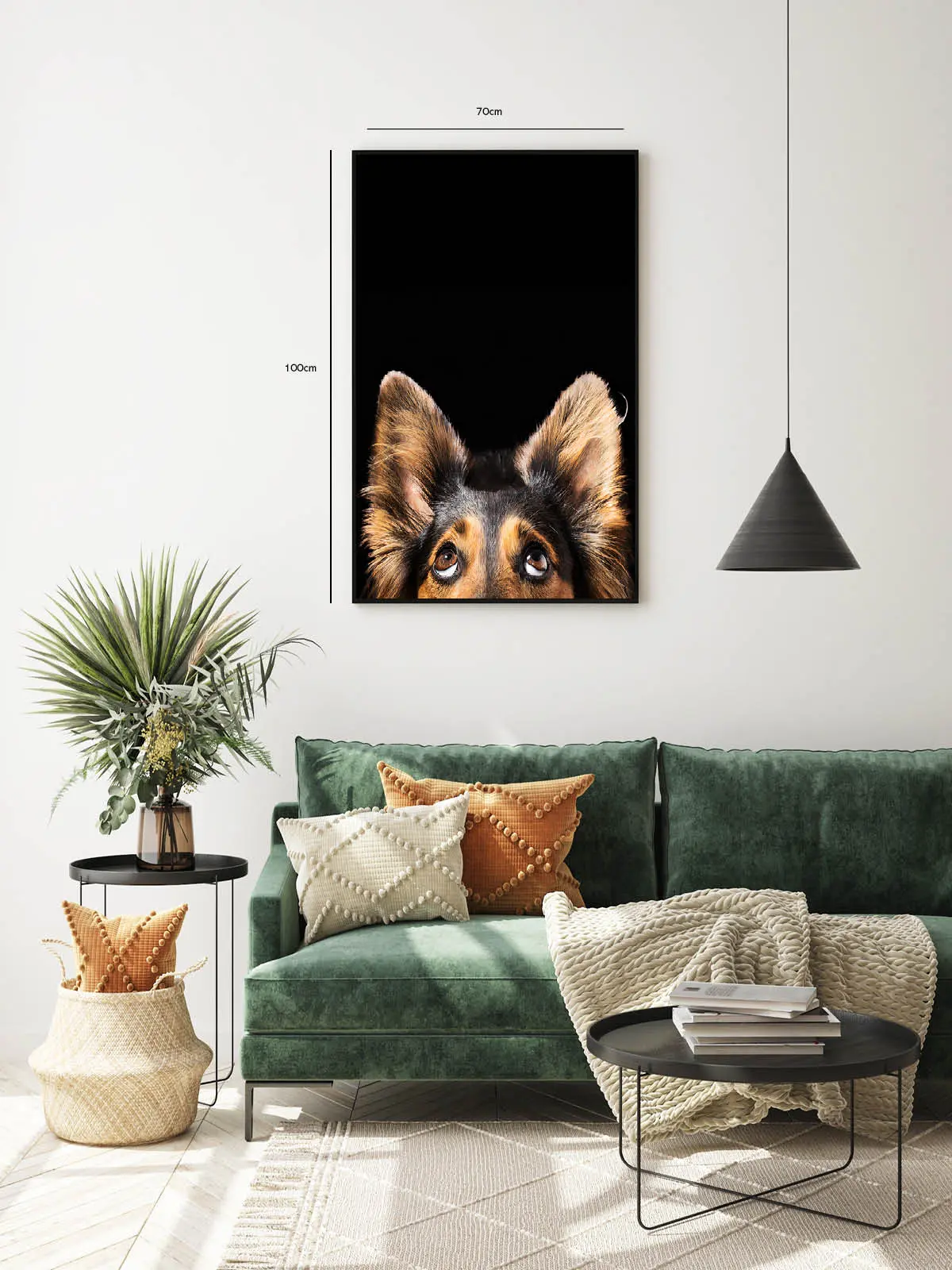 German Shepherd Close Up Plakat