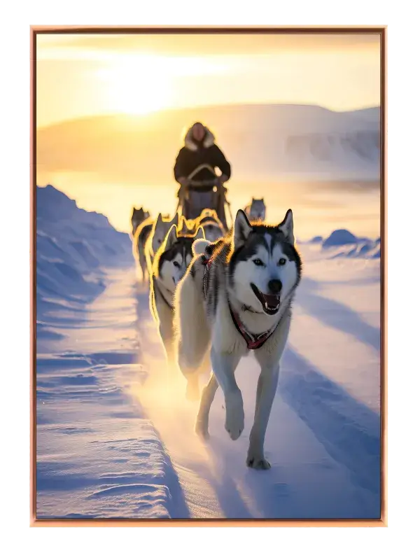 Husky Sled Team Plakat