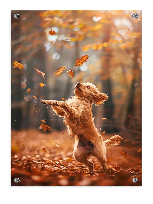 Golden Retriever Autumn Plakat