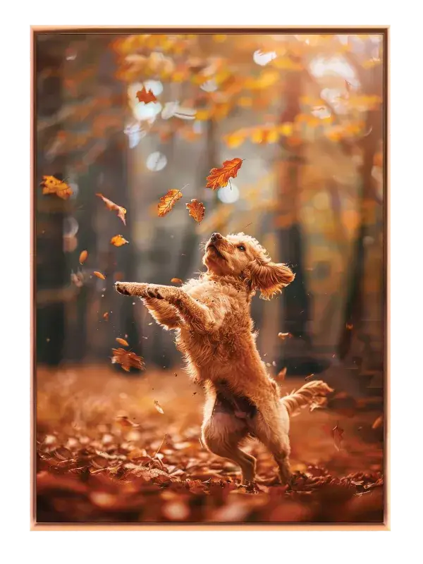 Golden Retriever Autumn Plakat