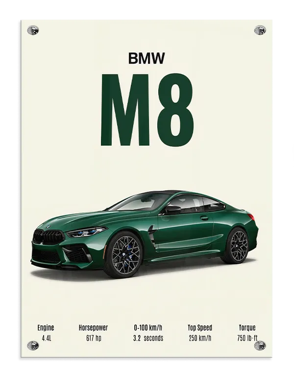 Bmw M8 Performance Plakat