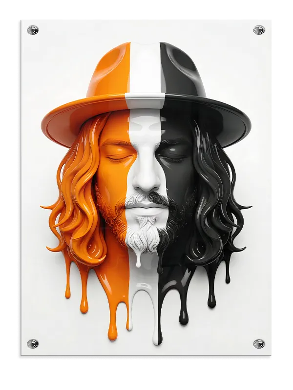Tricolor Melted Face Plakat