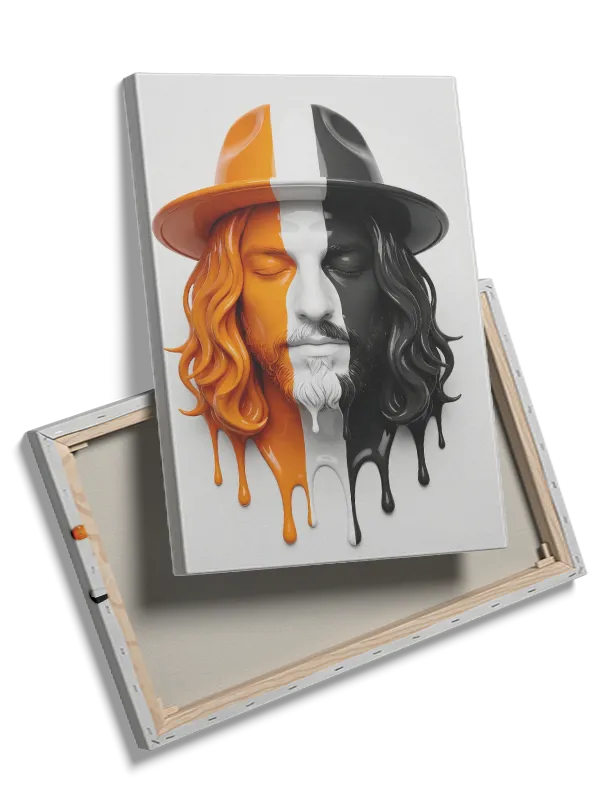 Tricolor Melted Face Plakat