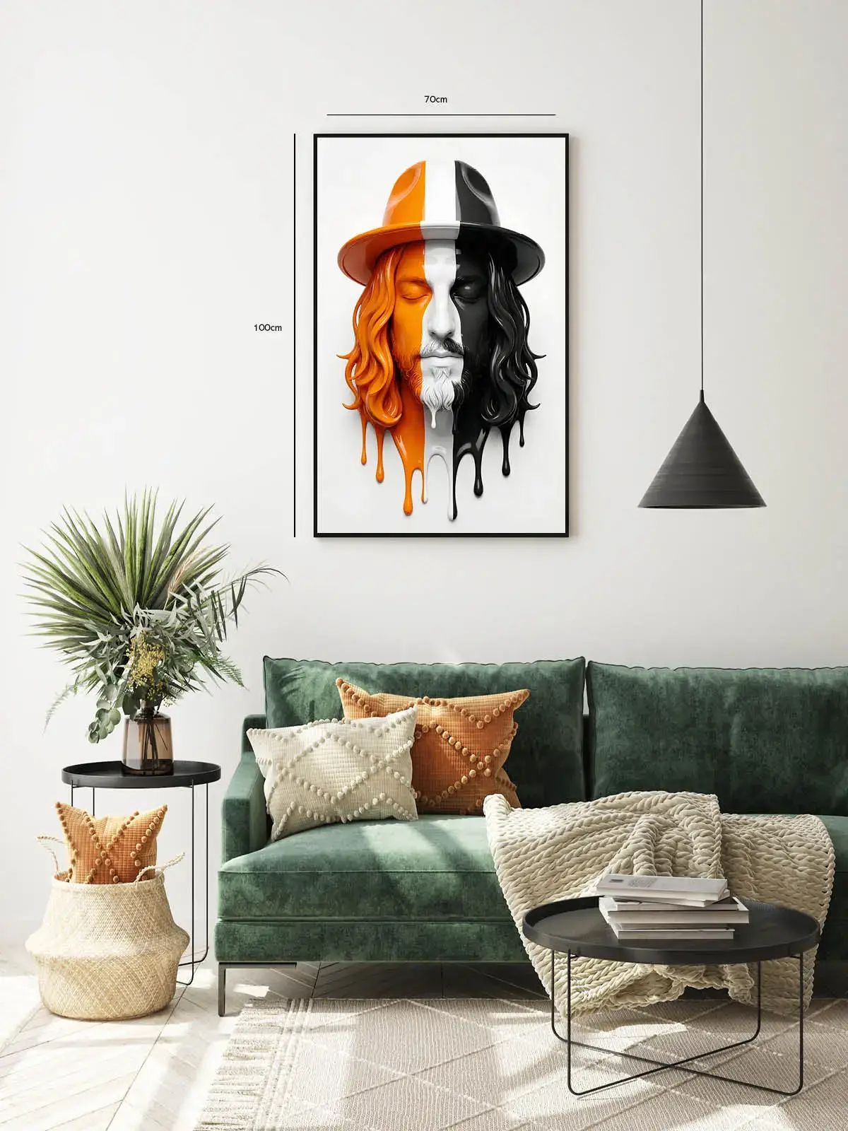 Tricolor Melted Face Plakat
