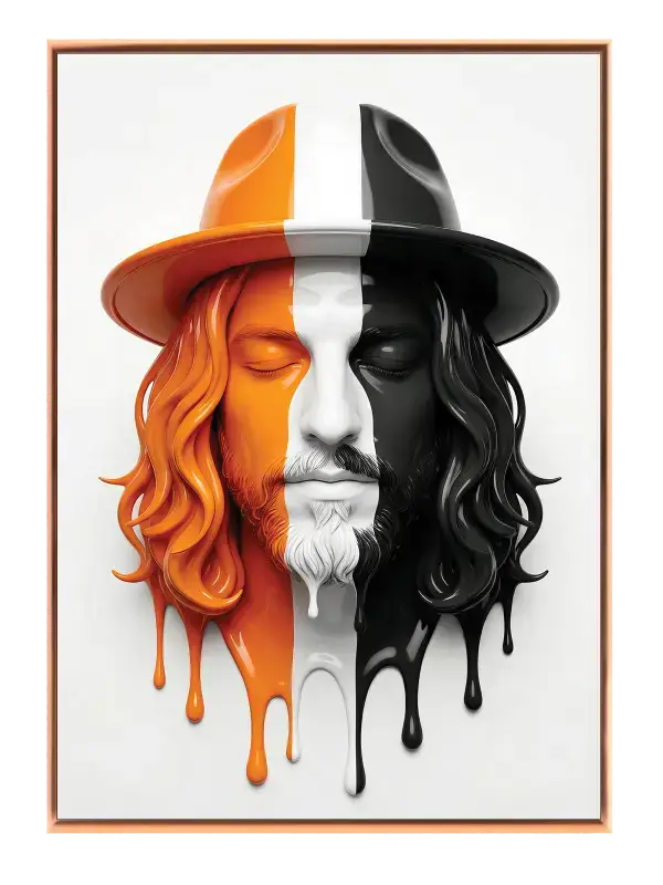 Tricolor Melted Face Plakat