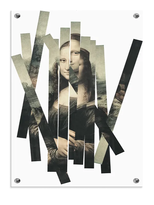 Fragmented Mona Silhouette Plakat