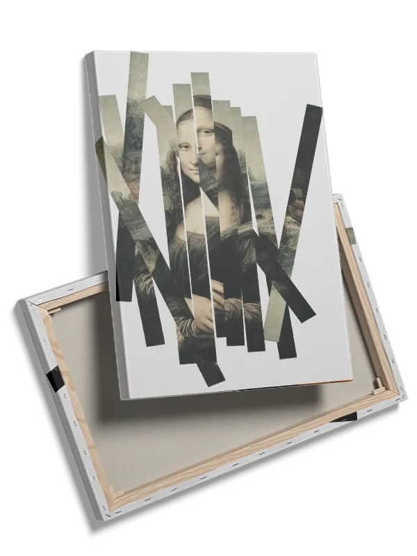 Fragmented Mona Silhouette Plakat