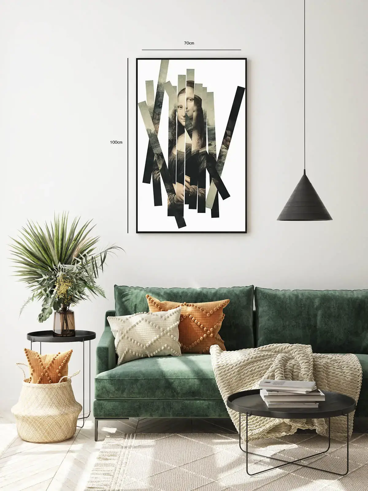 Fragmented Mona Silhouette Plakat