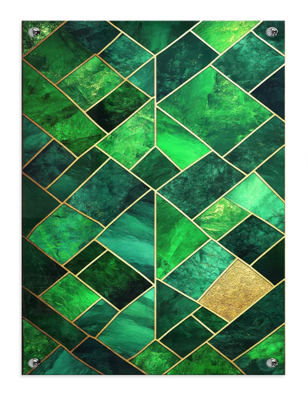 Emerald Mosaic Layers Plakat