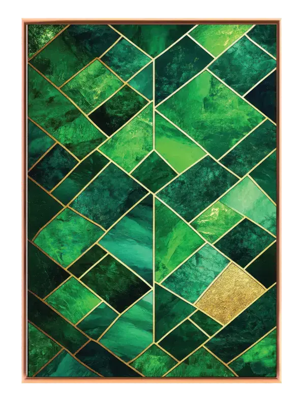Emerald Mosaic Layers Plakat