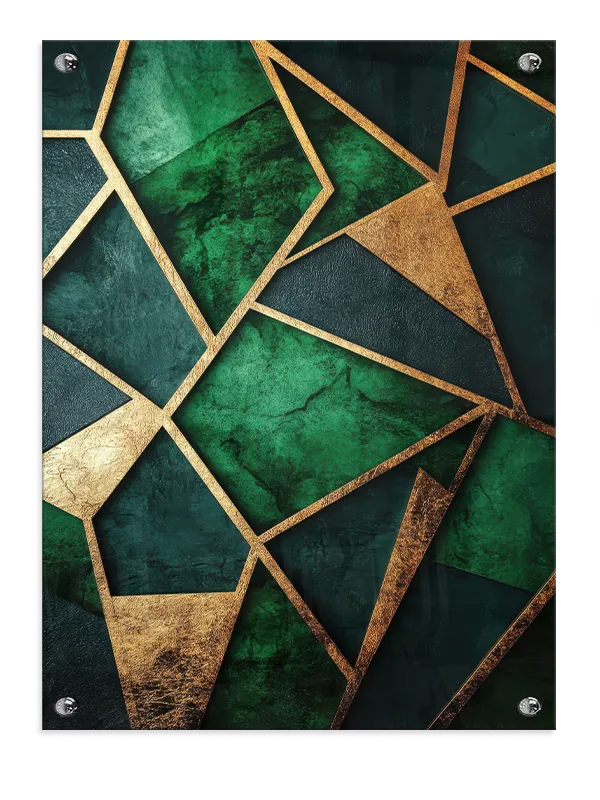 Emerald Veins Geometry Plakat