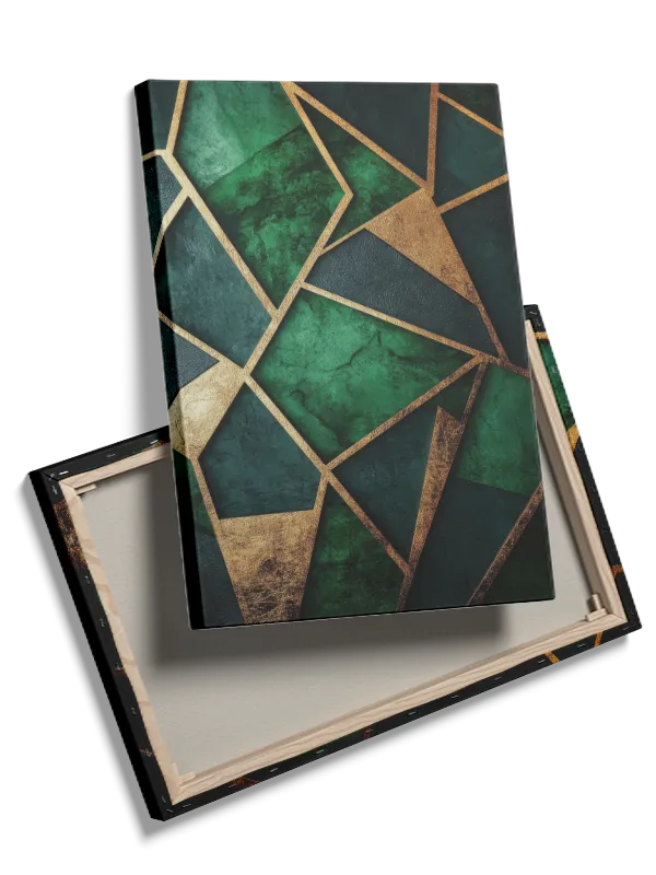Emerald Veins Geometry Plakat