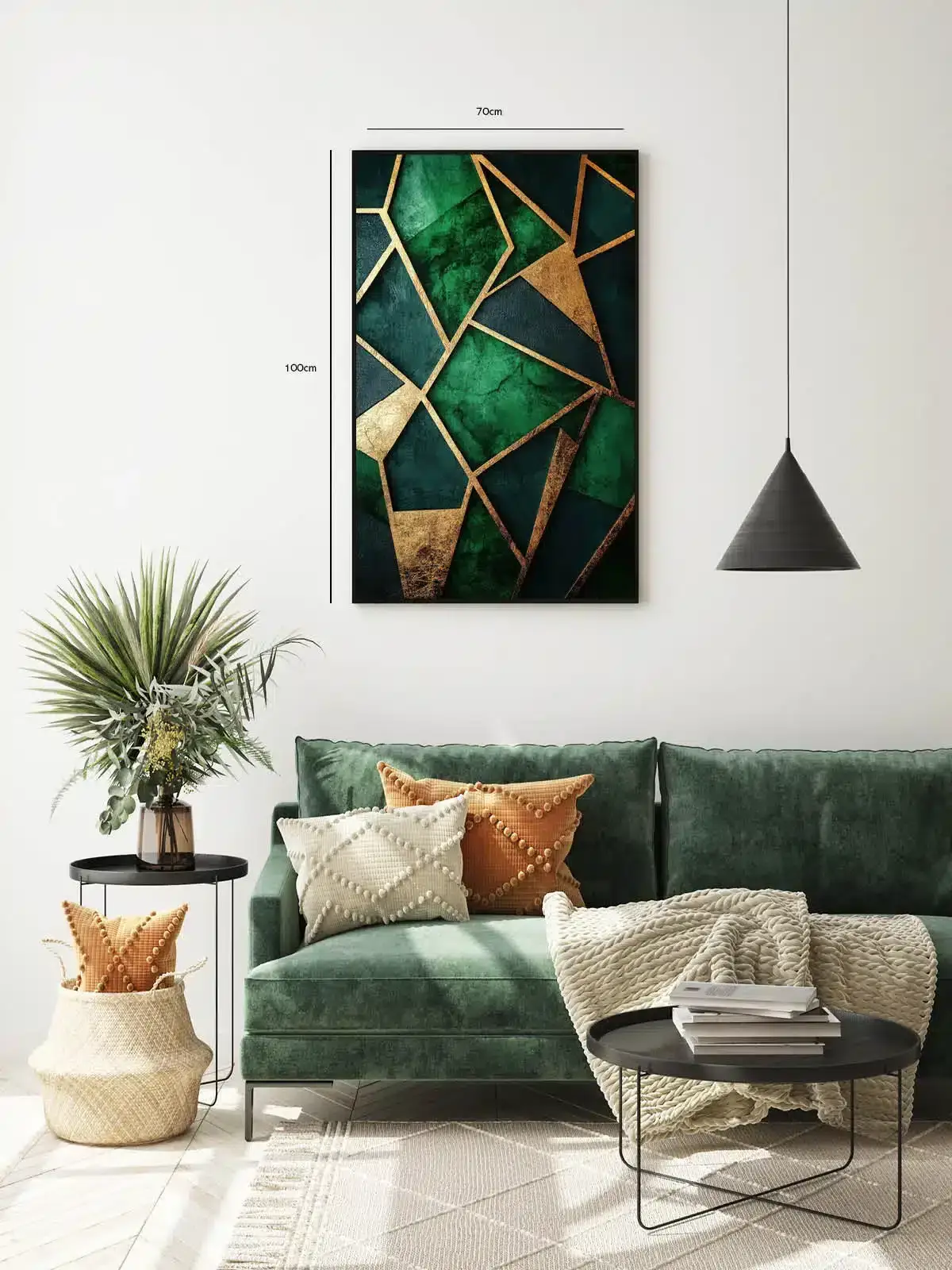 Emerald Veins Geometry Plakat