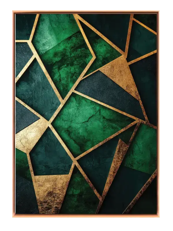 Emerald Veins Geometry Plakat