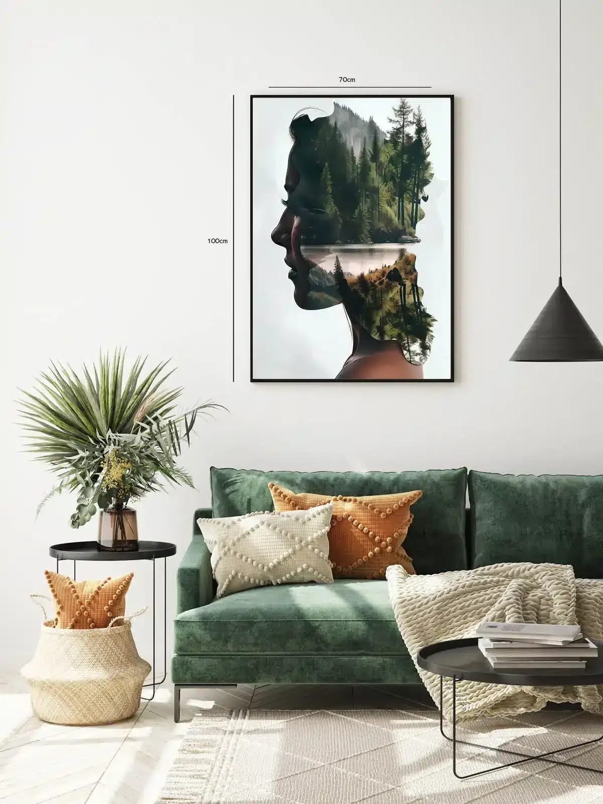 Forest Silhouette Fusion Plakat