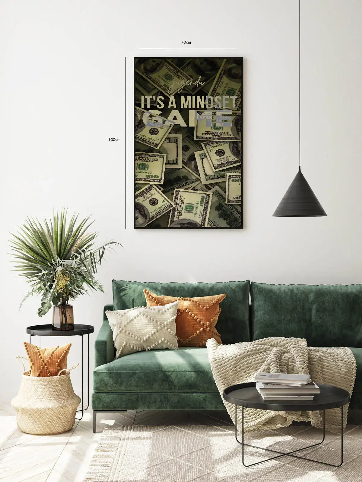 Pengsedlertekst med typograficollage