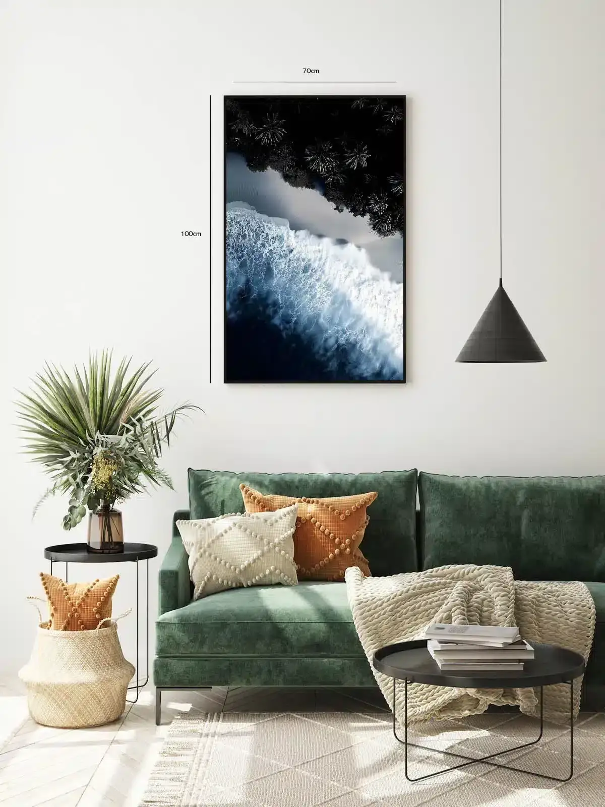 Kystpalmer i Aftenmørke Plakat