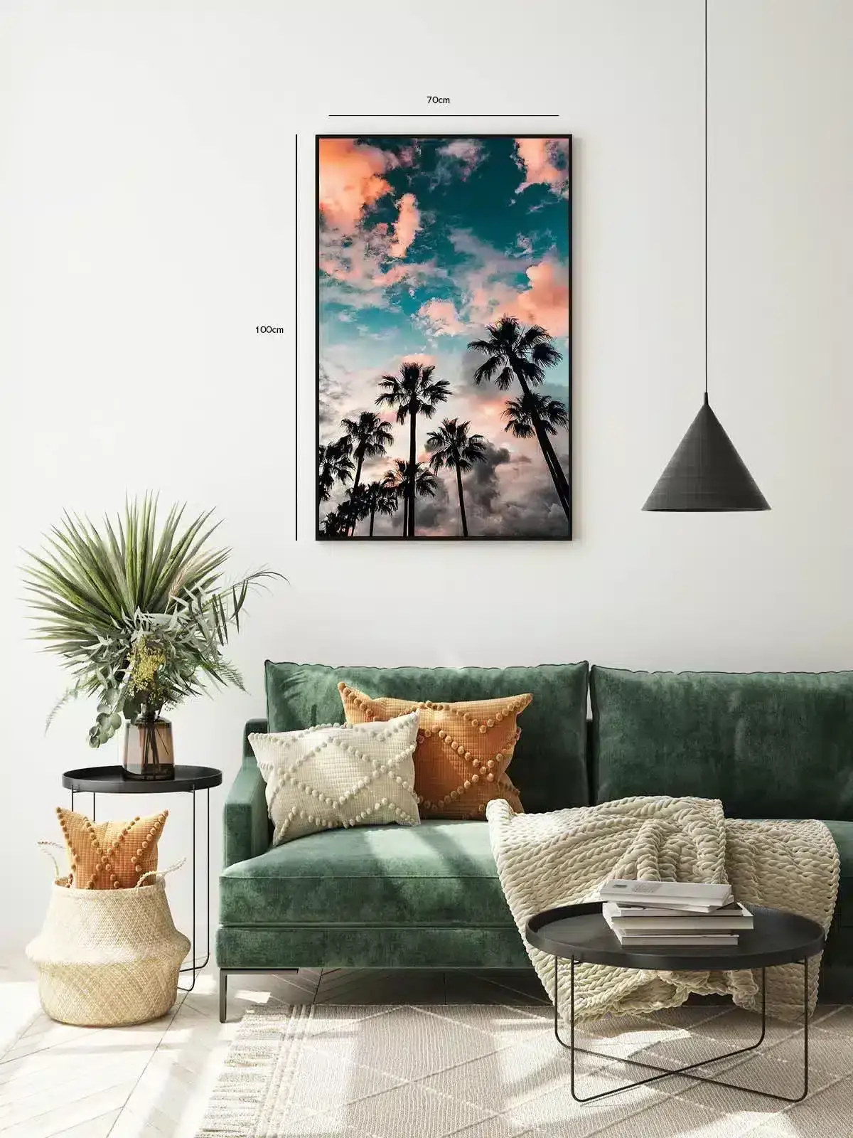 Palmer Under Aftenhimmel Plakat