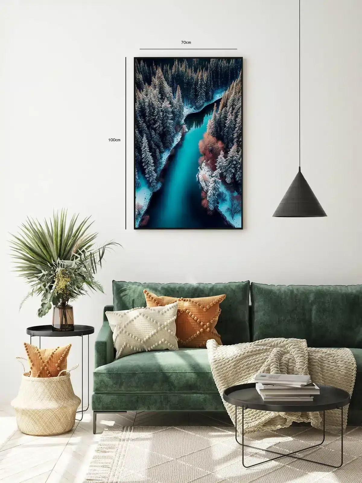 Vinterflod i Fyrreskov Plakat