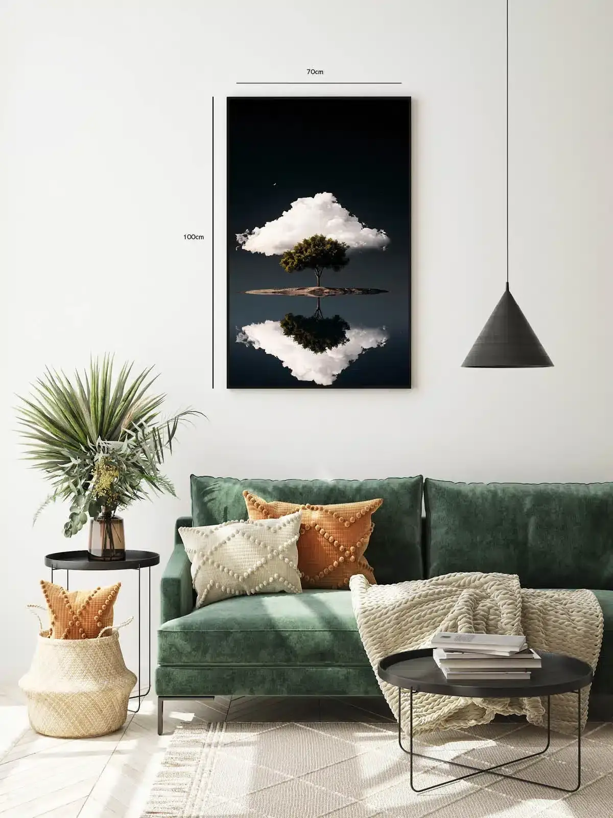 Træ Spejlet i Stilhed Plakat