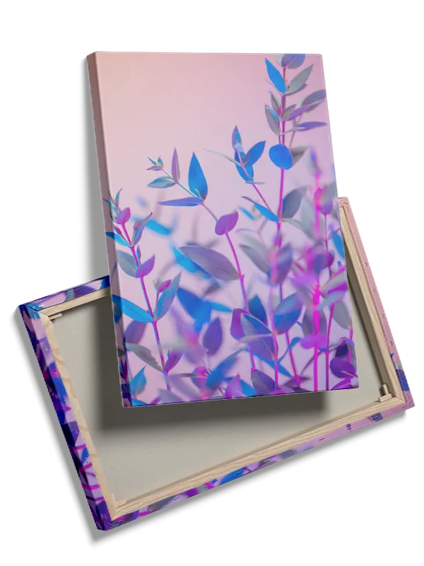 Eukalyptus i Neonlys Plakat
