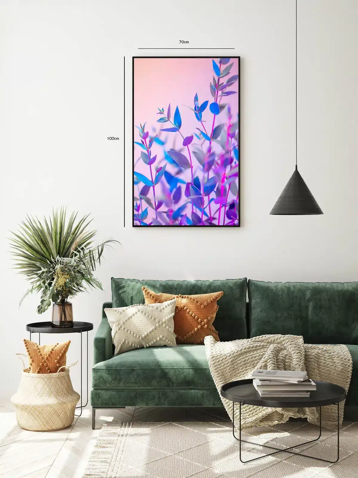 Eukalyptus i Neonlys Plakat