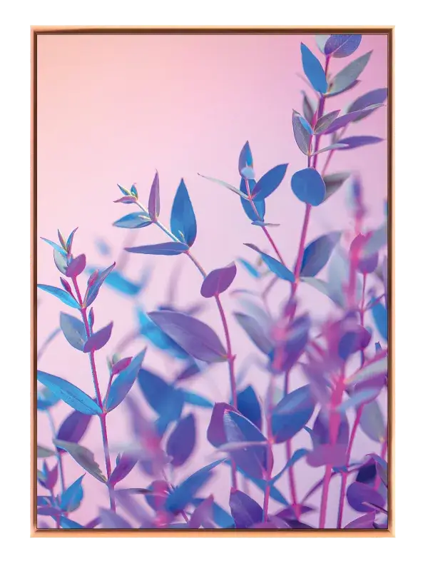 Eukalyptus i Neonlys Plakat