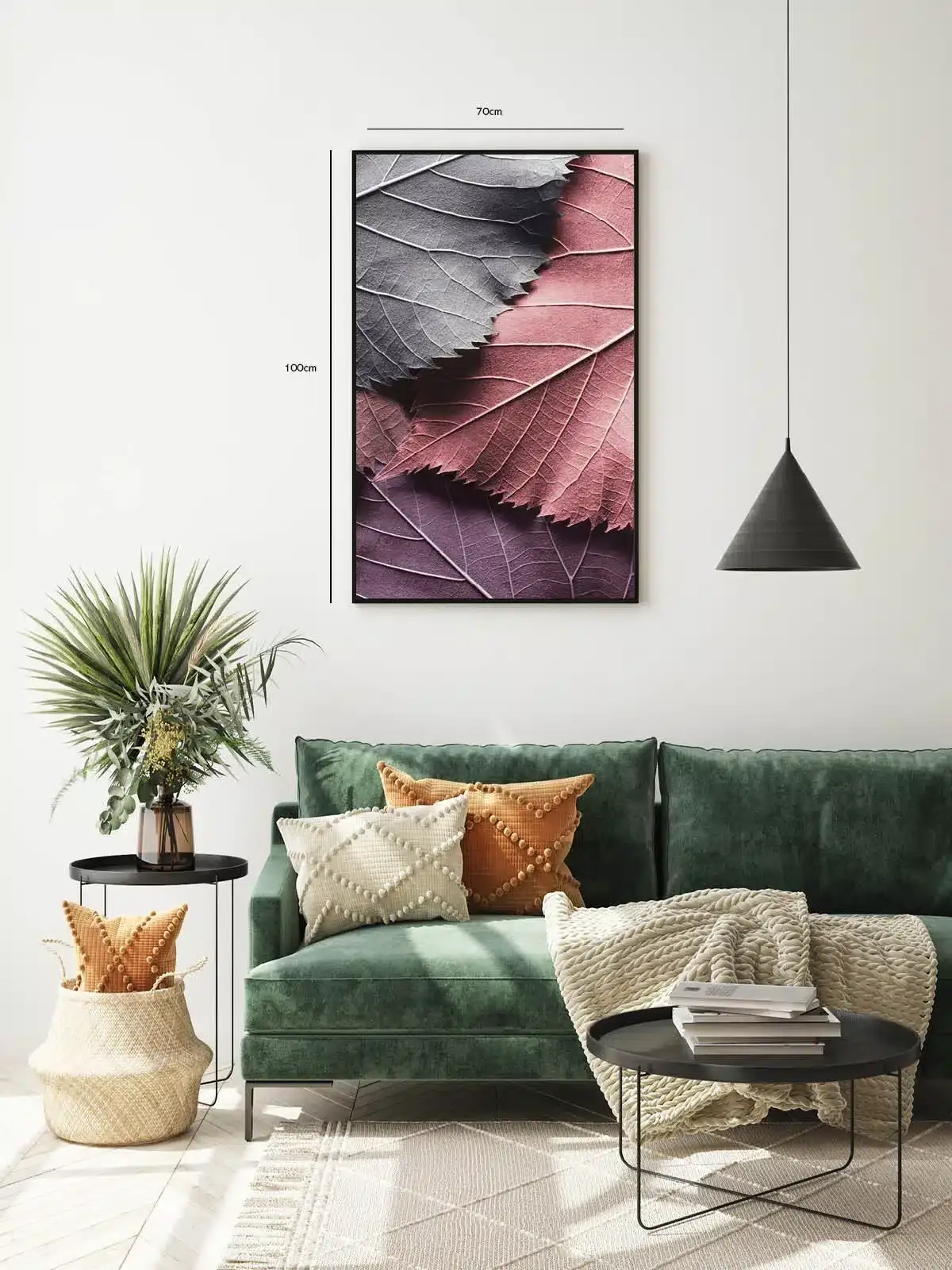 Farvede Bladdetaljer Plakat