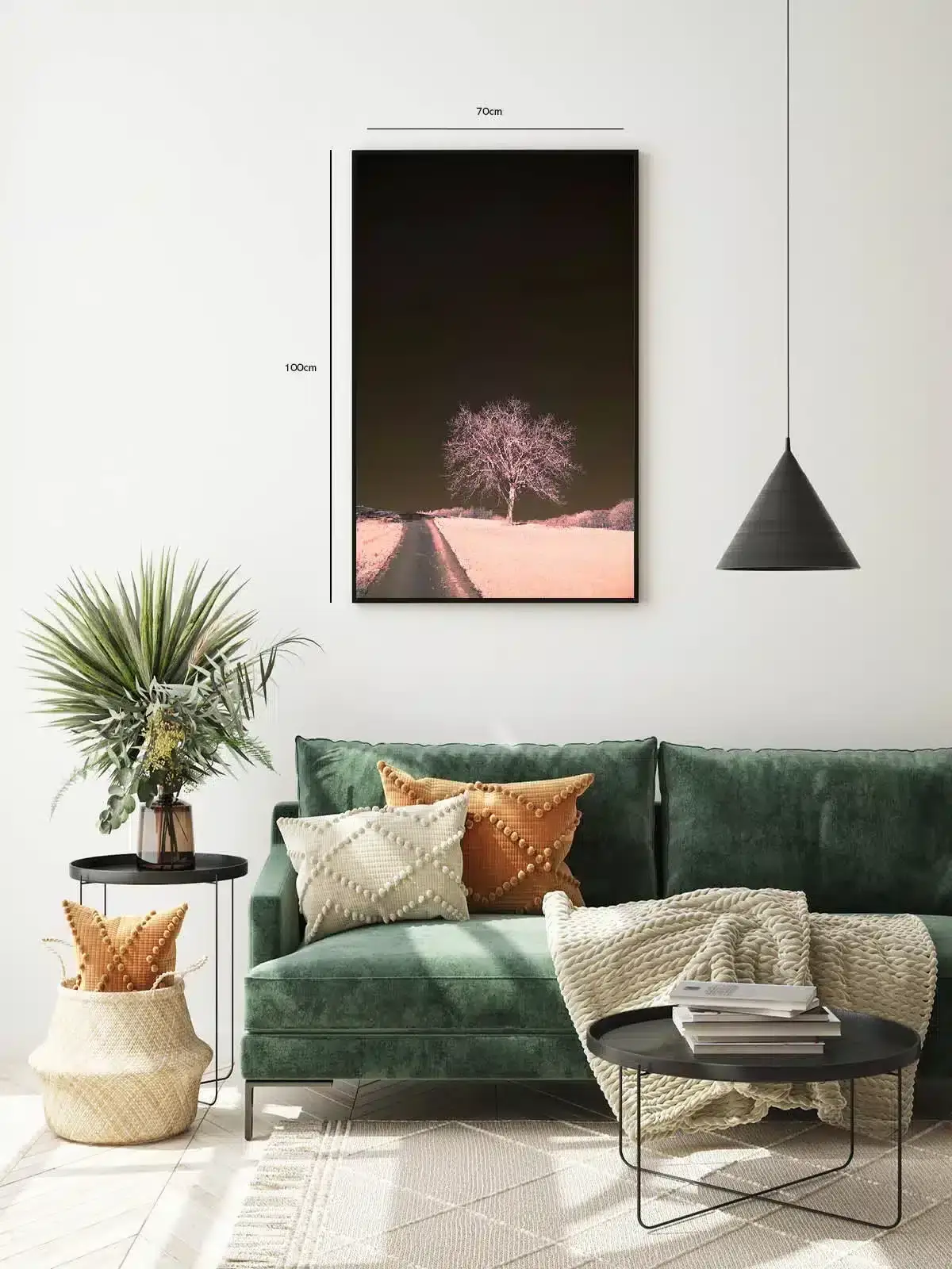 Ensomme Træ Ved Skumring Plakat