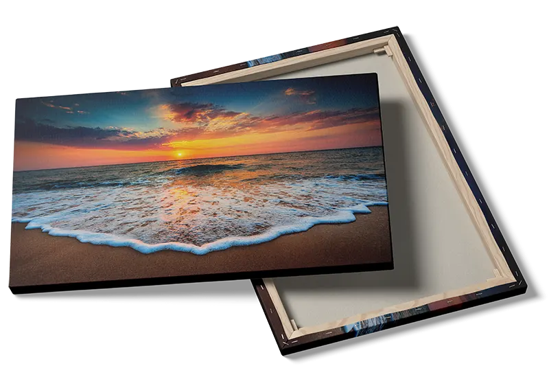 Solnedgang Over Strand Plakat