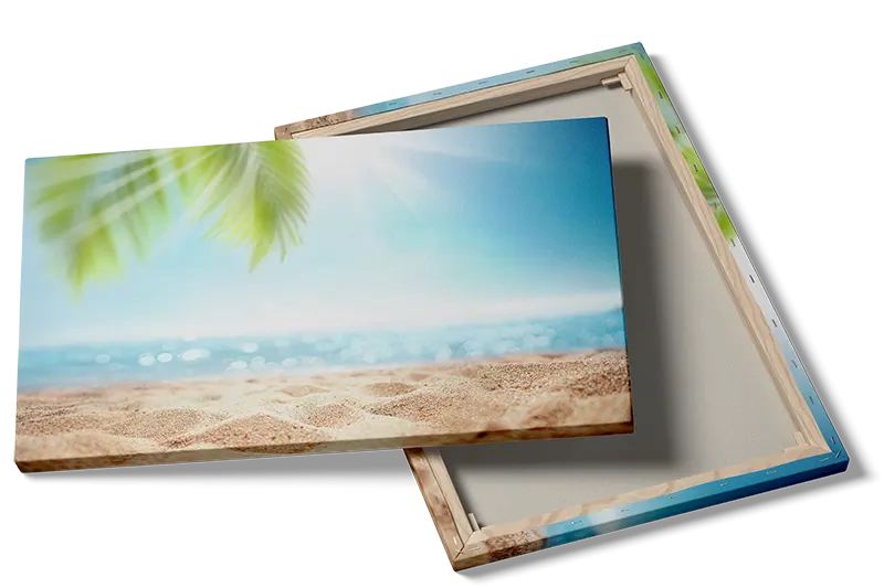 Solbeskinnet Strandlandskab Plakat