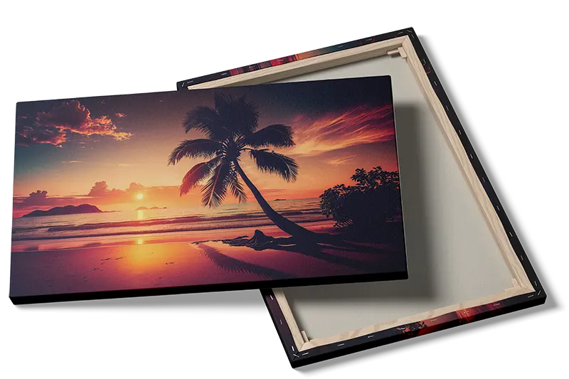 Palme ved Solnedgang Plakat